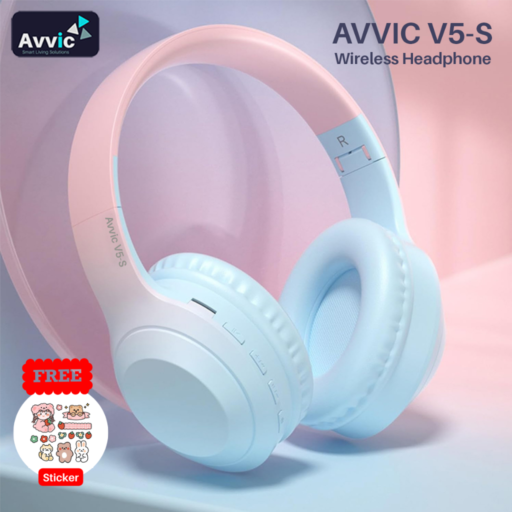 Avvic V5-S, Headphone Bluetooth Harga Terjangkau dengan Desain Gradient yang Menarik